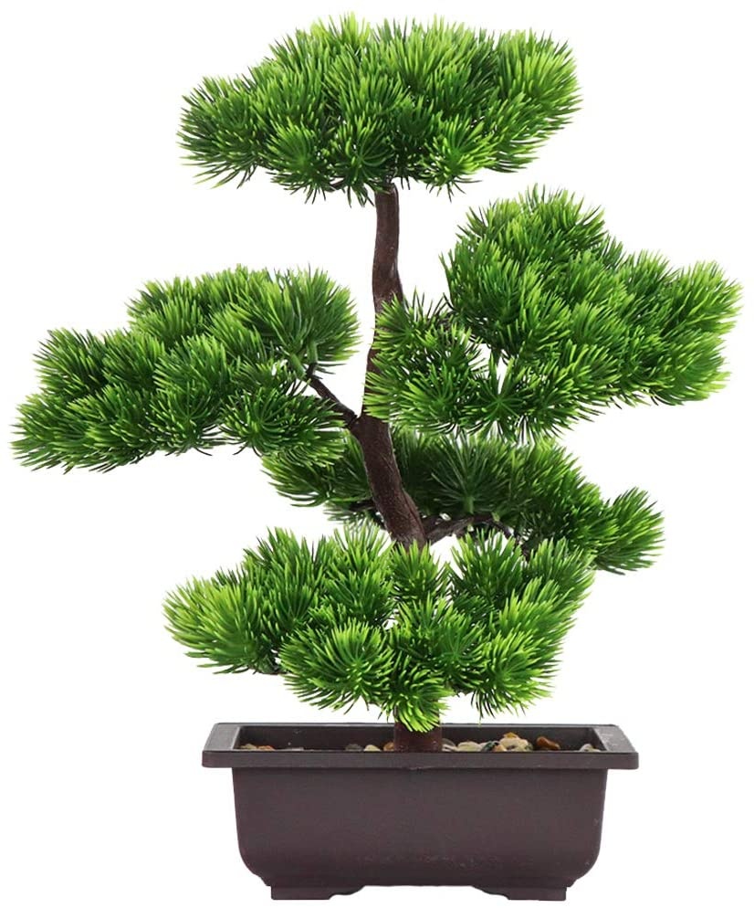 Japanese Garden Bonsai - 日本の松盆栽、家の装飾用、鉢植えの室内植物、デスクトップディスプレイ、高さ33cm
