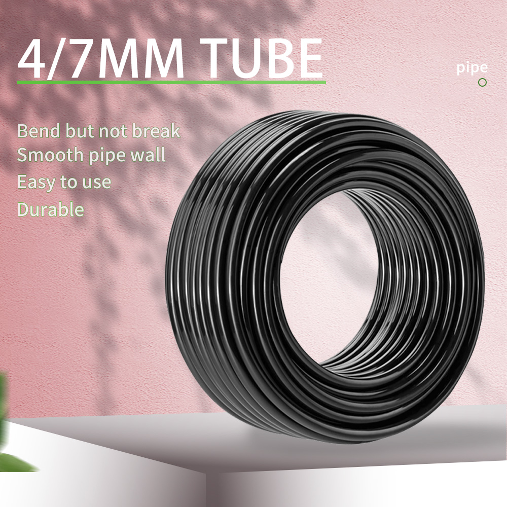 Bonsai Garden Youtube - 4/7mm ガーデン散水用PVCマイクロ灌漑ホース 1/4インチ点滴灌漑チューブシステム 温室盆栽用スプリンクラーチューブ
