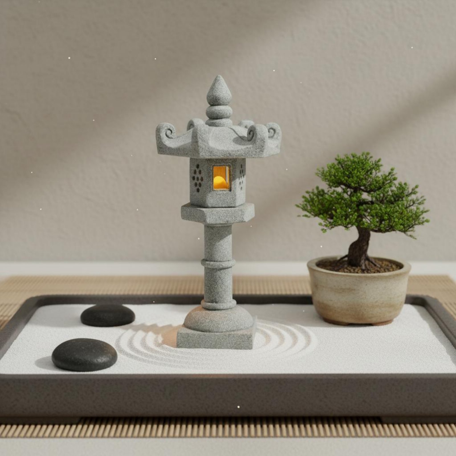 ミニチュア石灯籠アンティーク仕上げ盆栽飾り静寂の庭塔完璧な贈 - Japanese Garden Bonsai のレビューと価格