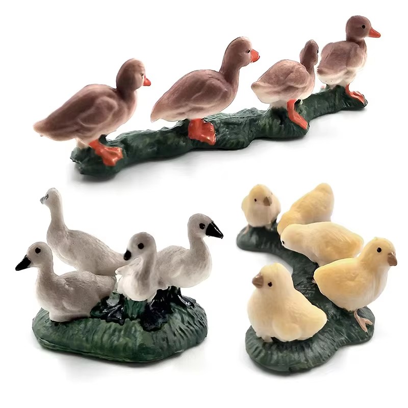 シミュレーション鶏アヒルガチョウ家畜モデル盆栽置物家の装飾ミ - Bonsai Garden In Japan のレビューと価格