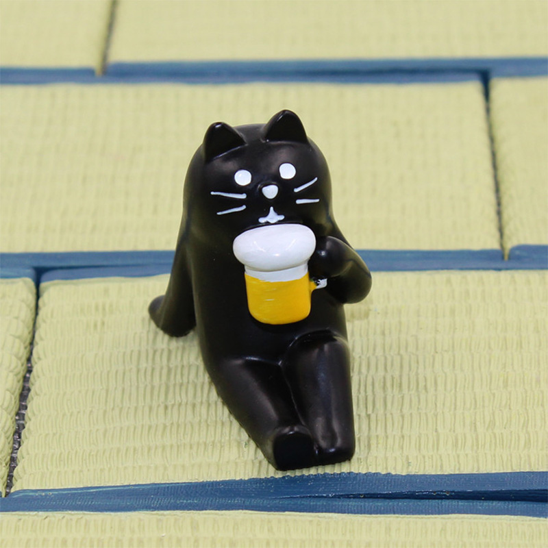 デコール黒猫クマハリネズミミニチュア置物日本雑貨動物家の装飾 - Bonsai Garden In Japan のレビューと価格