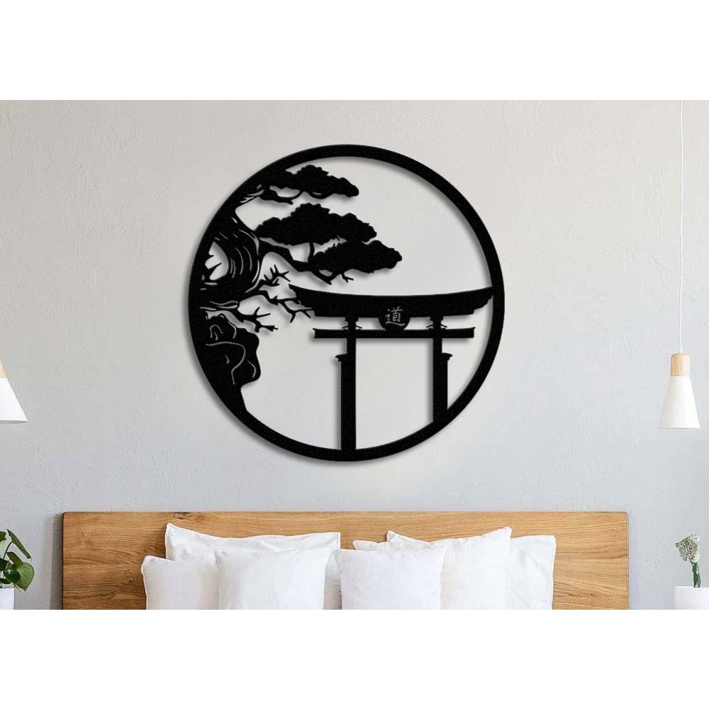 ブランド桜の木メタルウォールアート日本の盆栽鉄製吊り下げ装飾 - Japanese Garden Bonsai のレビューと価格
