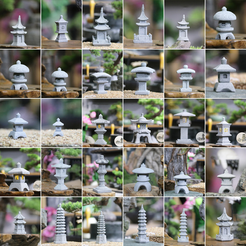 日本の庭園盆栽石庭造園ヴィンテージ禅ミニチュア砂岩塔パビリオ - Bonsai Garden In Japan のレビューと価格