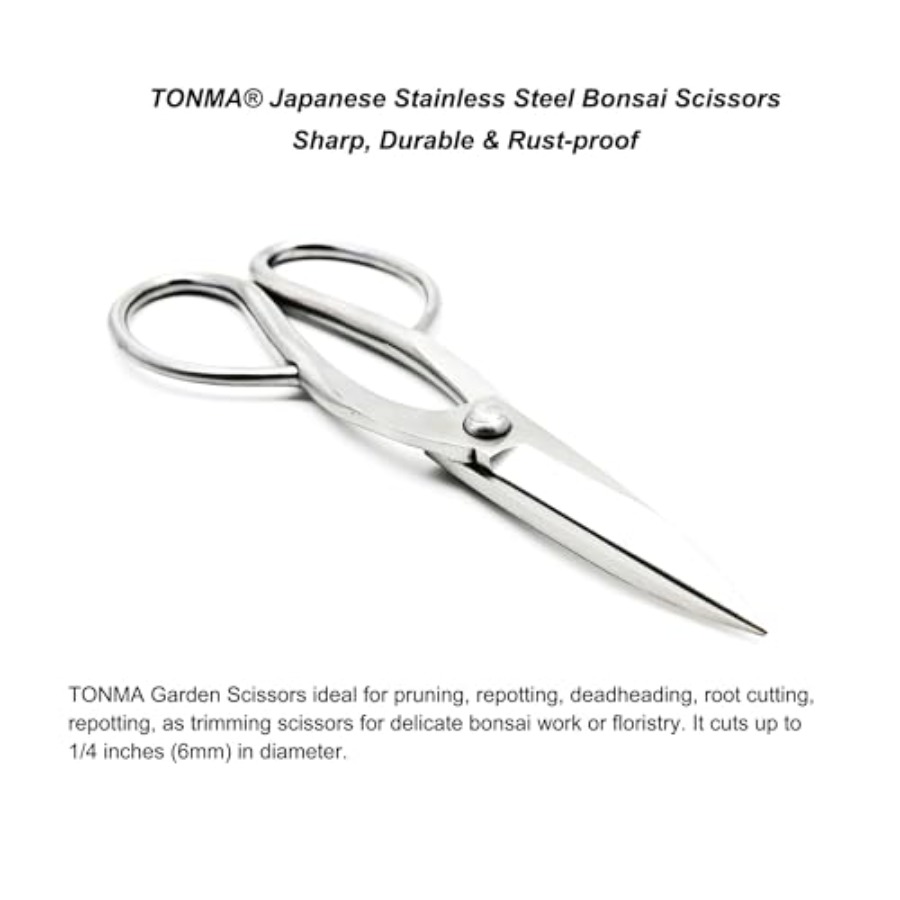 TONMAはさみ【日本製】8インチソリッドステンレス鋼ハサミ - Bonsai Garden In Japan のレビューと価格