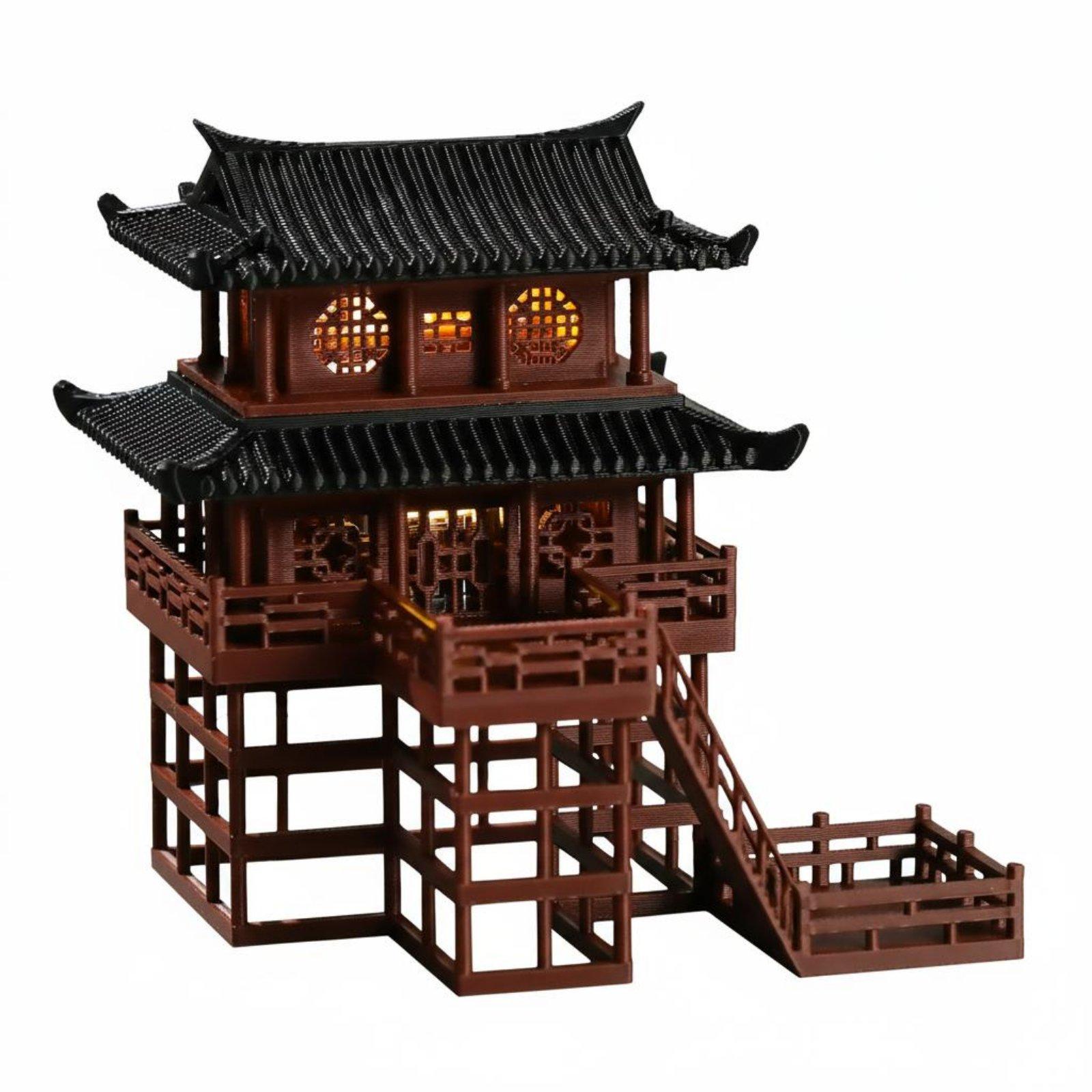盆栽ハウス卓上プラスチック製パゴダミニマイクロ風景ホームアク - Japanese Garden Bonsai のレビューと価格