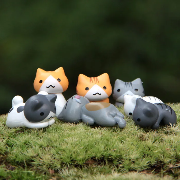 6 ピース/セット漫画ラッキー pvc 猫ホームガーデン盆栽 - Bonsai Garden In Japan のレビューと価格